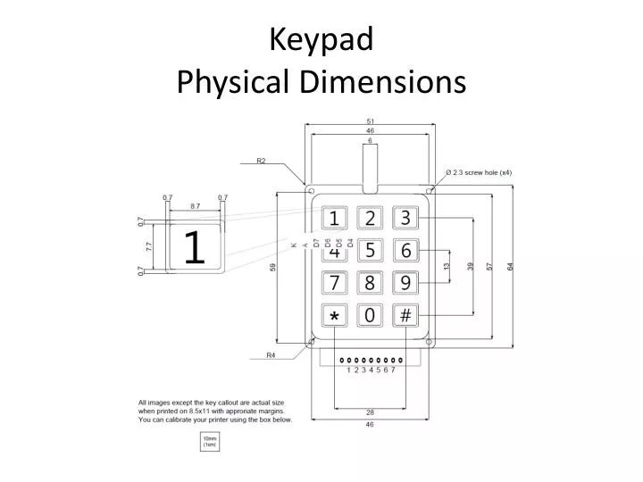 PPT Keypad Physical Dimensions PowerPoint Presentation, free download