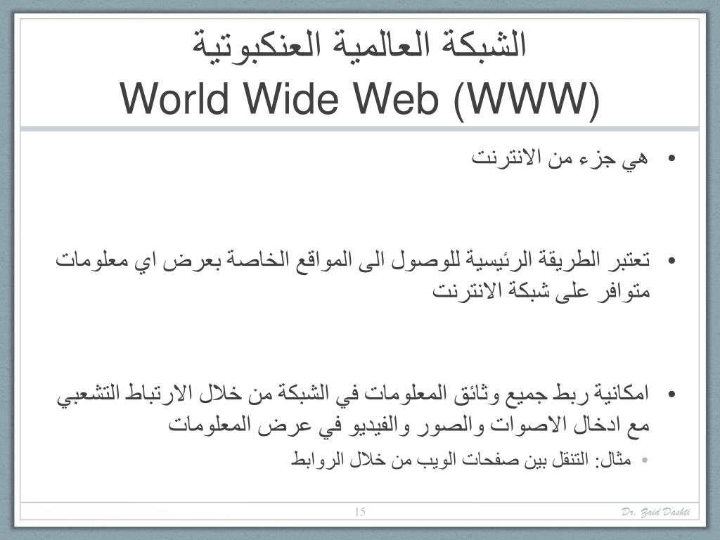 www هو امتداد لشبكة الويب العالمية للسنة النبوية