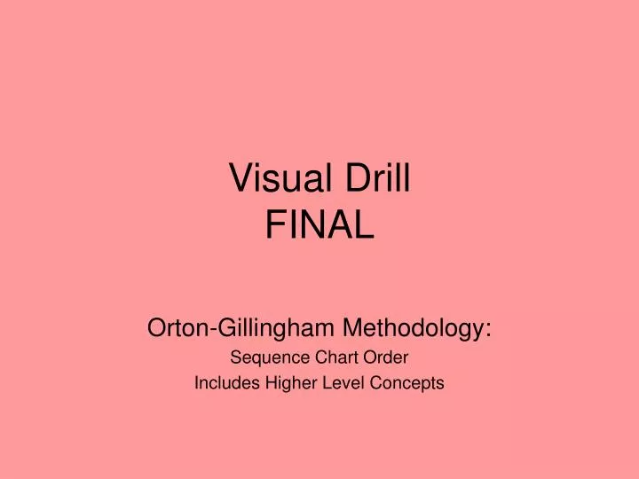 Orton Gillingham Sequence Chart