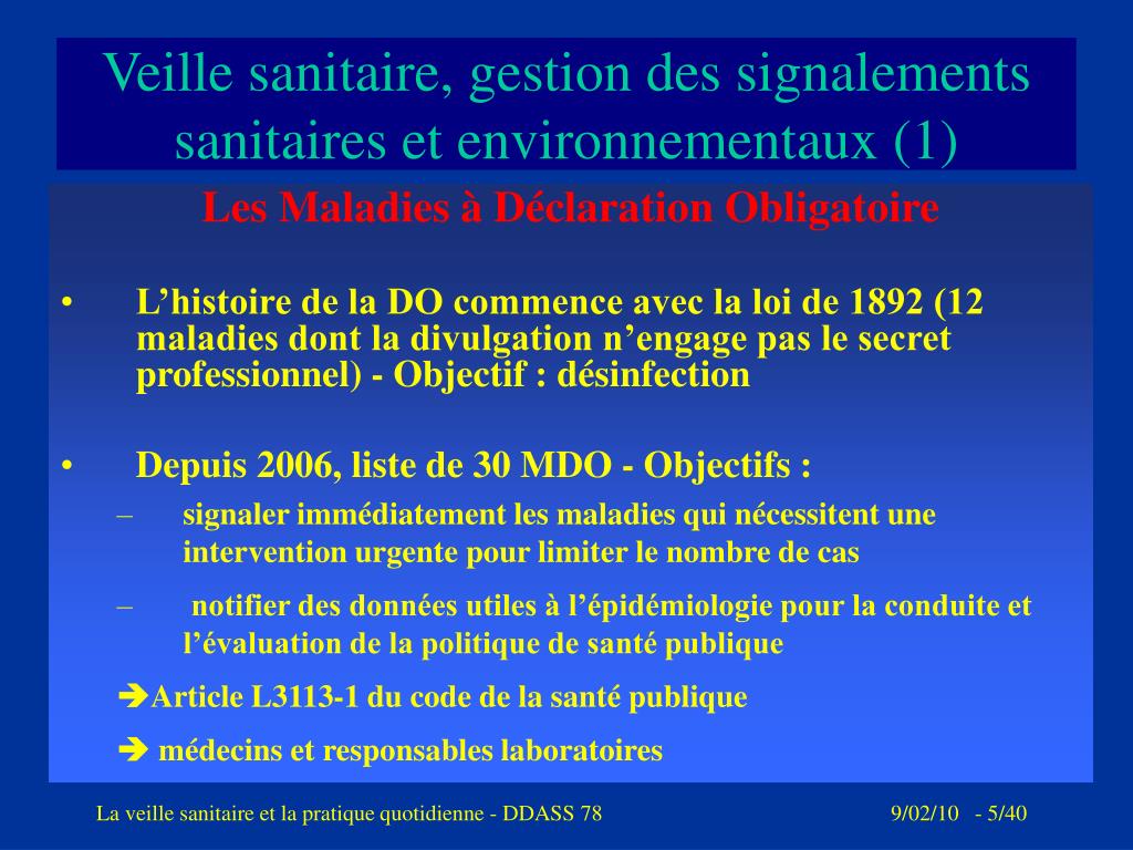 Composante Du Systeme De Veille Sanitaire PPT - La veille sanitaire et la pratique quotidienne PowerPoint