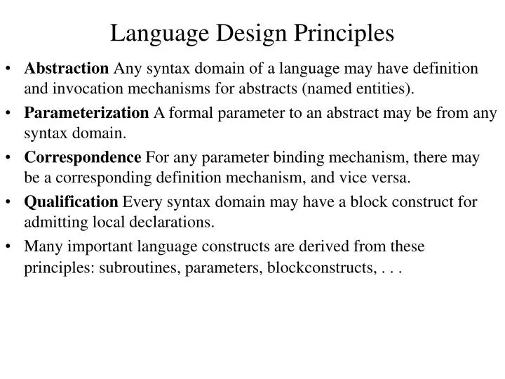 language design principles n.