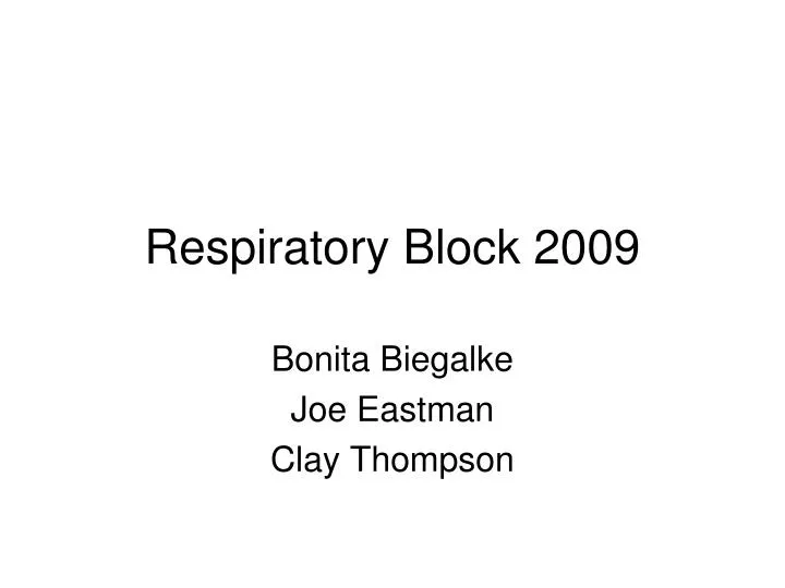 respiratory block 2009 n.