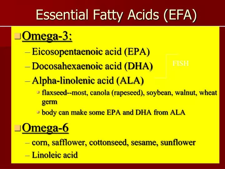 Ppt essential fatty acids efa powerpoint presentation free download id 6356398