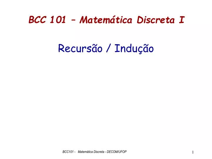 PPT - BCC 101 – Matemática Discreta I PowerPoint Presentation, Free ...