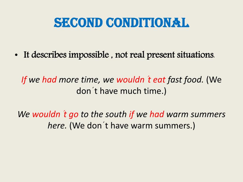 2nd conditional