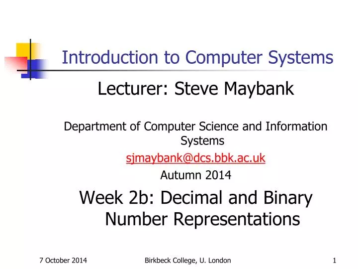 PPT - Introduction to Computer Systems PowerPoint Presentation, free ...