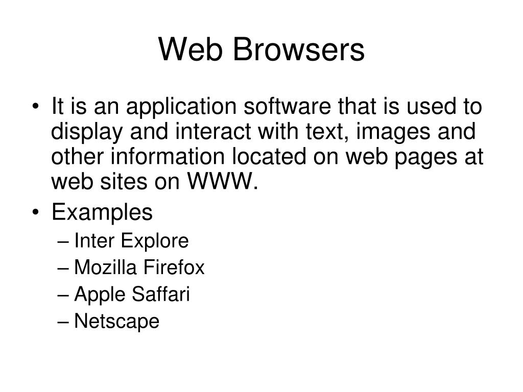 web browser presentation