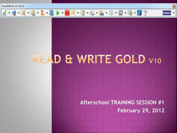 Ppt read write gold v10 powerpoint presentation free download id