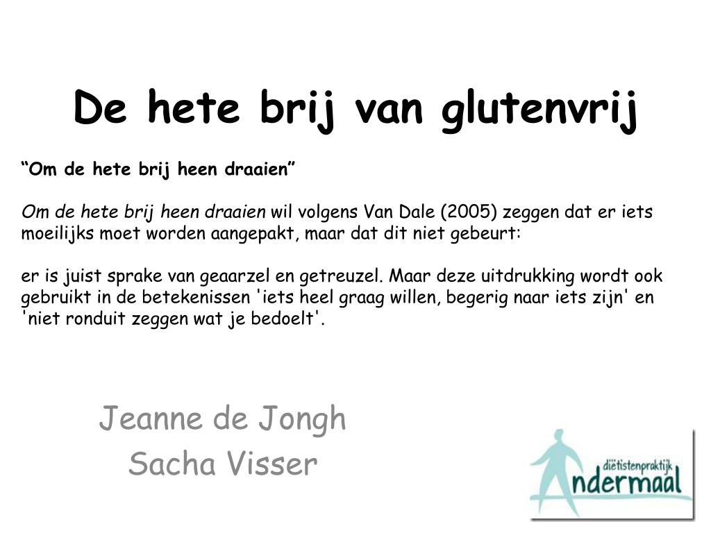 PPT - De hete brij van glutenvrij PowerPoint Presentation, free