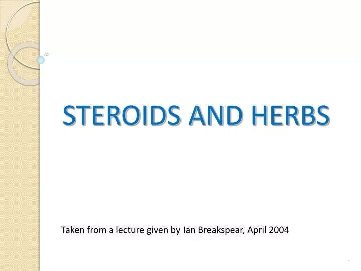 PPT STEROIDS AND HERBS PowerPoint Presentation, free download ID