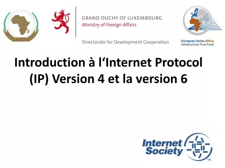 introduction l internet protocol ip version 4 et la version 6 n.