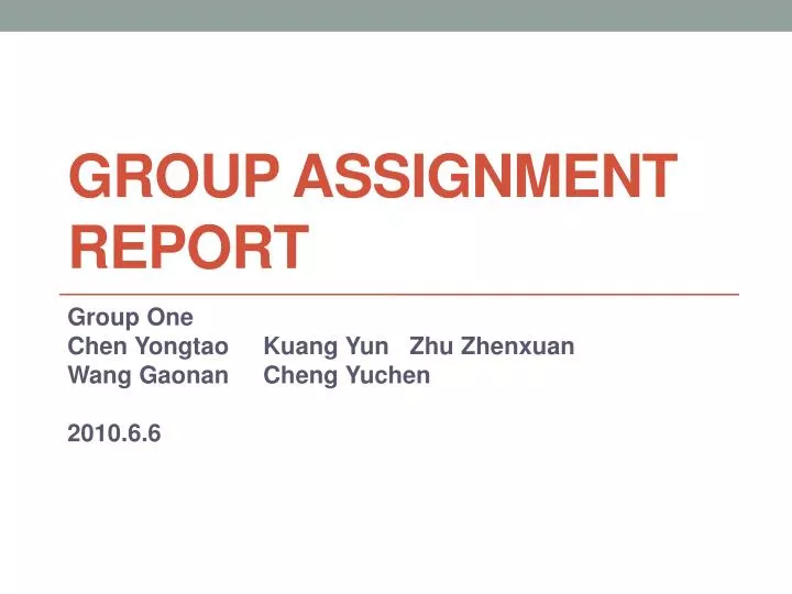 group assignment ppt
