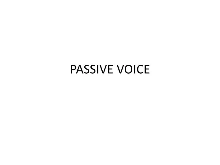 passive voice n.