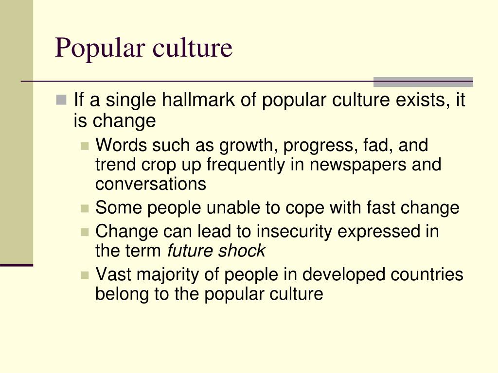 PPT Popular Culture PowerPoint Presentation Free Download ID 6365289