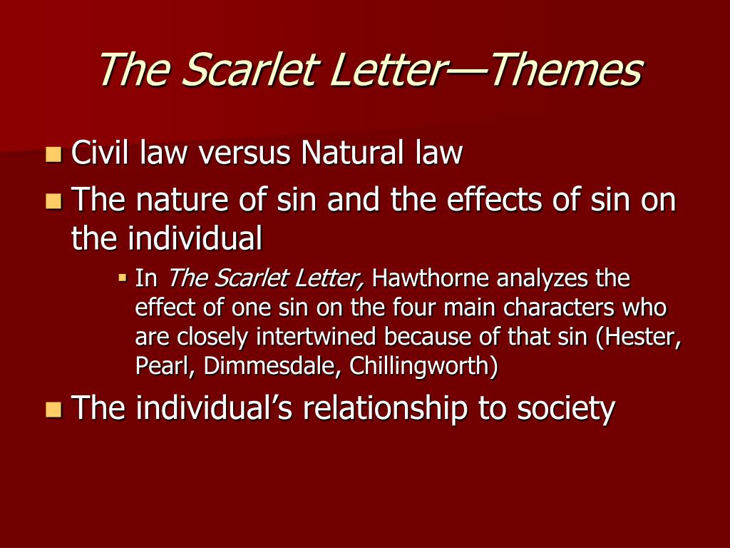 the scarlet letter themes