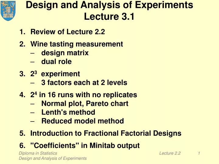 introduction to design and analysis of experiments