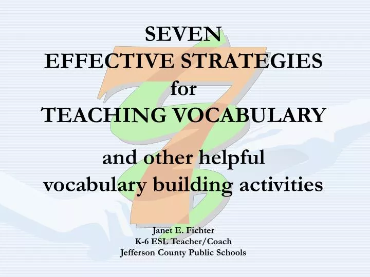 research about teaching vocabulary