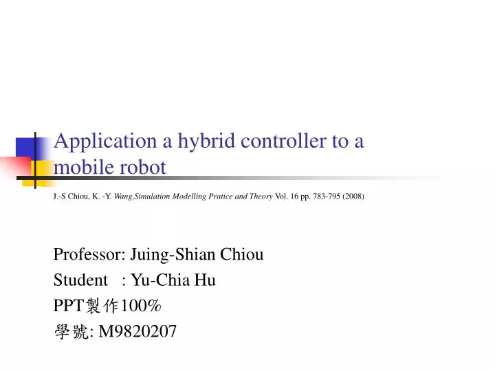mobile robotics ppt