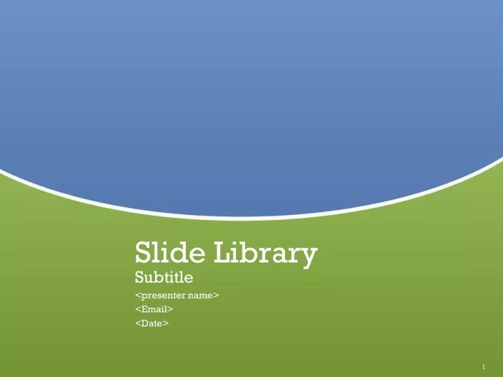 slide library n.