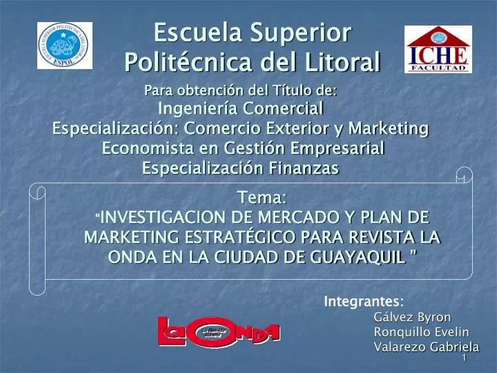 PPT - Escuela Superior Politécnica Del Litoral PowerPoint Presentation ...