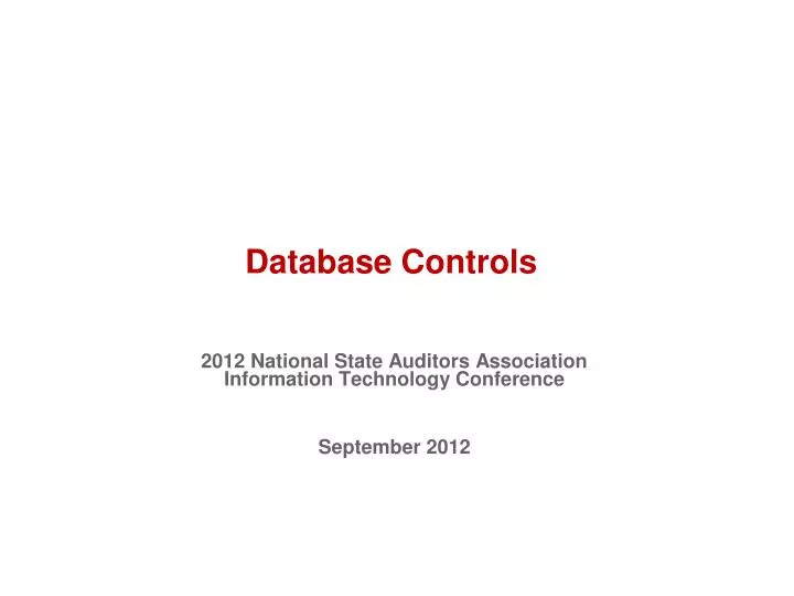 PPT - Database Controls PowerPoint Presentation, free download - ID:6369344