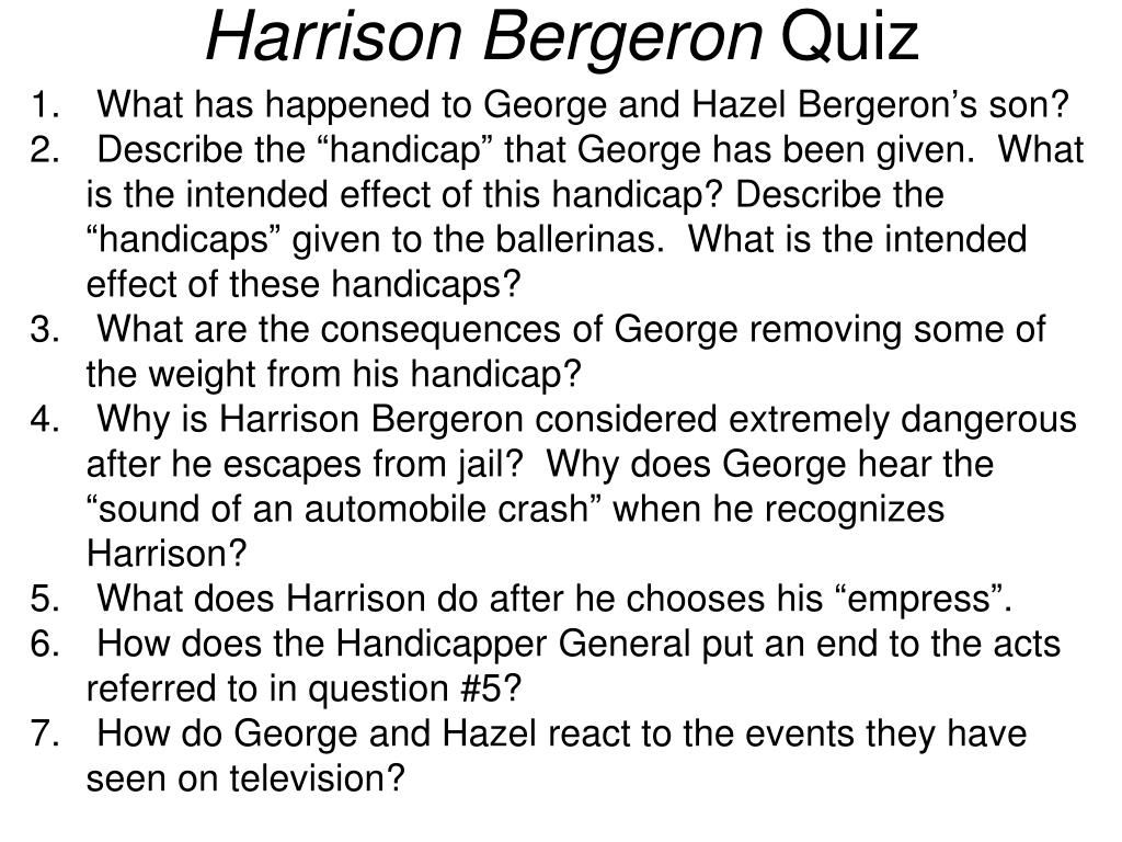 Mla Citation For Harrison Bergeron harrison bergeron mla citation