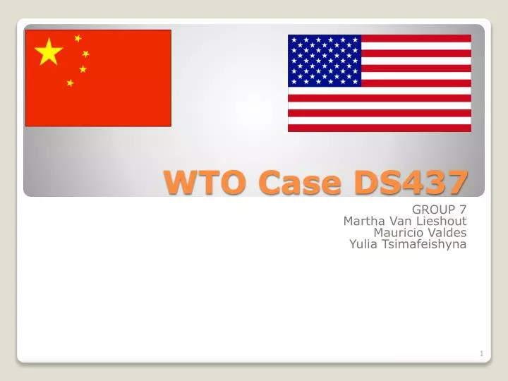 PPT - WTO Case DS437 PowerPoint Presentation, free download - ID:6371324
