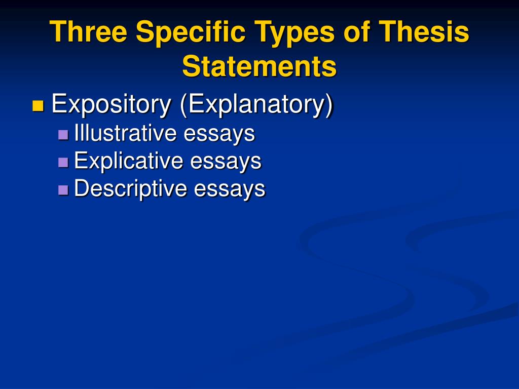 thesis statements types
