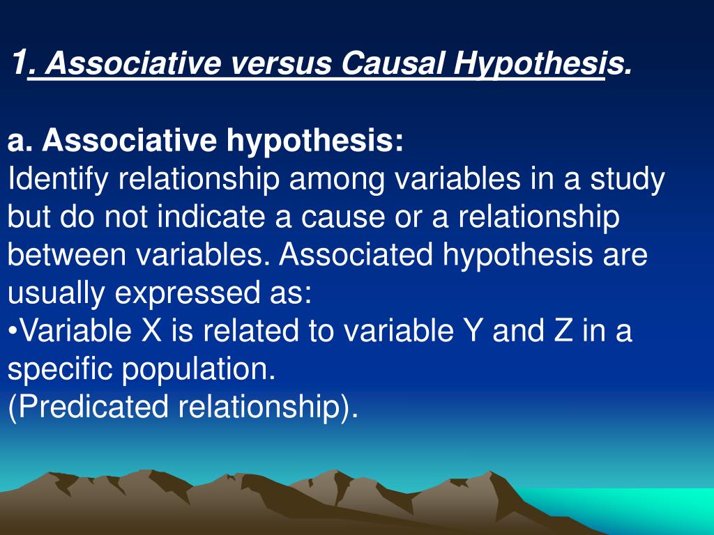 causal hypothesis psychology definition