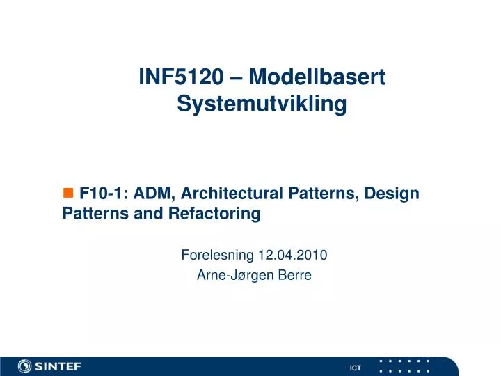 inf5120 modellbasert systemutvikling n.