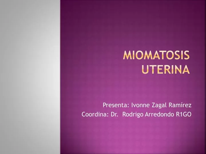 miomatosis uterina n.