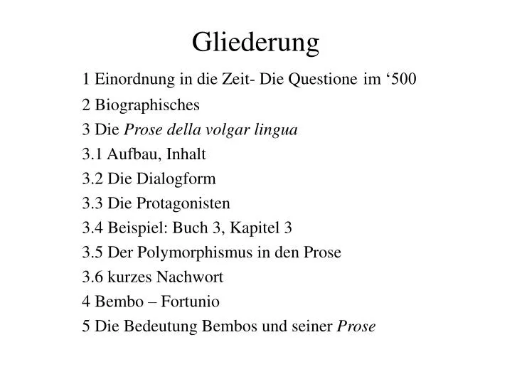 Ppt Gliederung Powerpoint Presentation Free Download Id