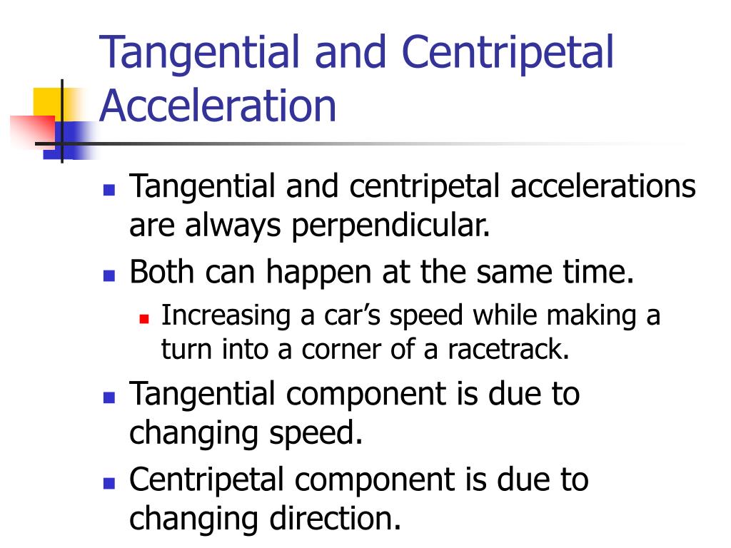 PPT Tangential and Centripetal Acceleration PowerPoint Presentation