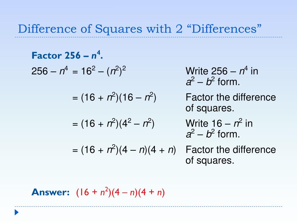 What Does Difference Of Squares Mean In Math What Does Difference Of Squares Mean In Math