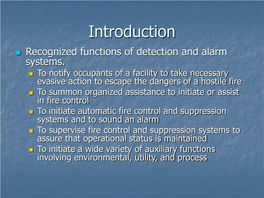 powerpoint presentation on fire detection and alarm system