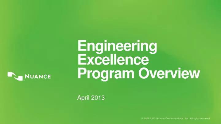 PPT - Engineering Excellence Program Overview PowerPoint Presentation ...