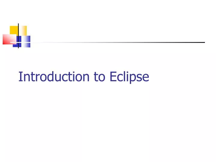 introduction to eclipse n.