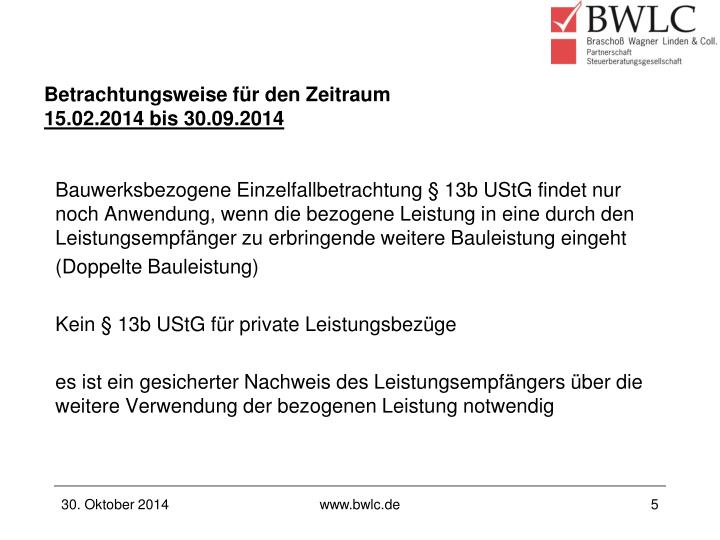 PPT - § 13b UStG ein Paragraph im Wandel PowerPoint ...