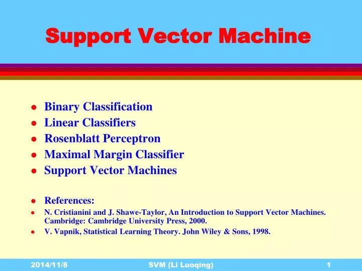 support vector machine n.