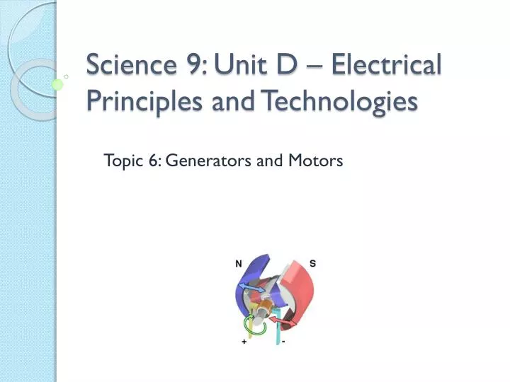 PPT - Science 9: Unit D – Electrical Principles and Technologies ...