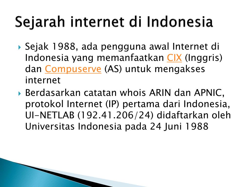 Sejarah Internet Di Indonesia Dari Tahun Ke Tahun Lengkap | Images And ...