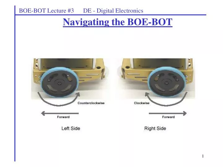 PPT - BOE-BOT Lecture #3 DE - Digital Electronics PowerPoint ...