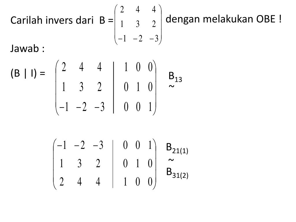 Ppt Matriks Invers Powerpoint Presentation Free Download