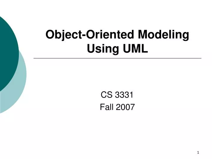 Ppt Object Oriented Modeling Using Uml Powerpoint Presentation Free Download Id