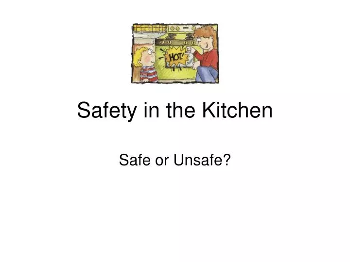 safety in the kitchen n.