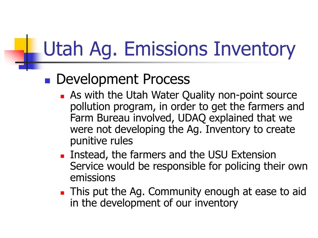 PPT Utah Ag. Emissions Inventory PowerPoint Presentation, free