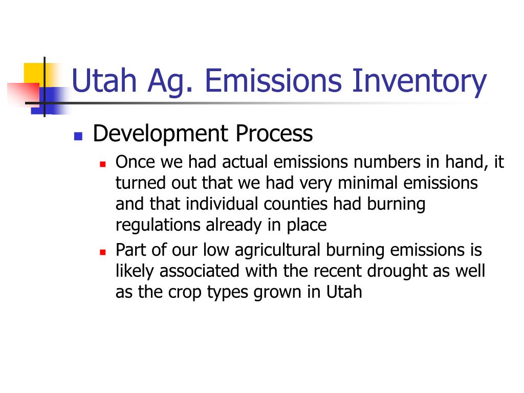PPT Utah Ag. Emissions Inventory PowerPoint Presentation, free