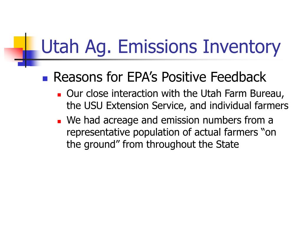 PPT Utah Ag. Emissions Inventory PowerPoint Presentation, free