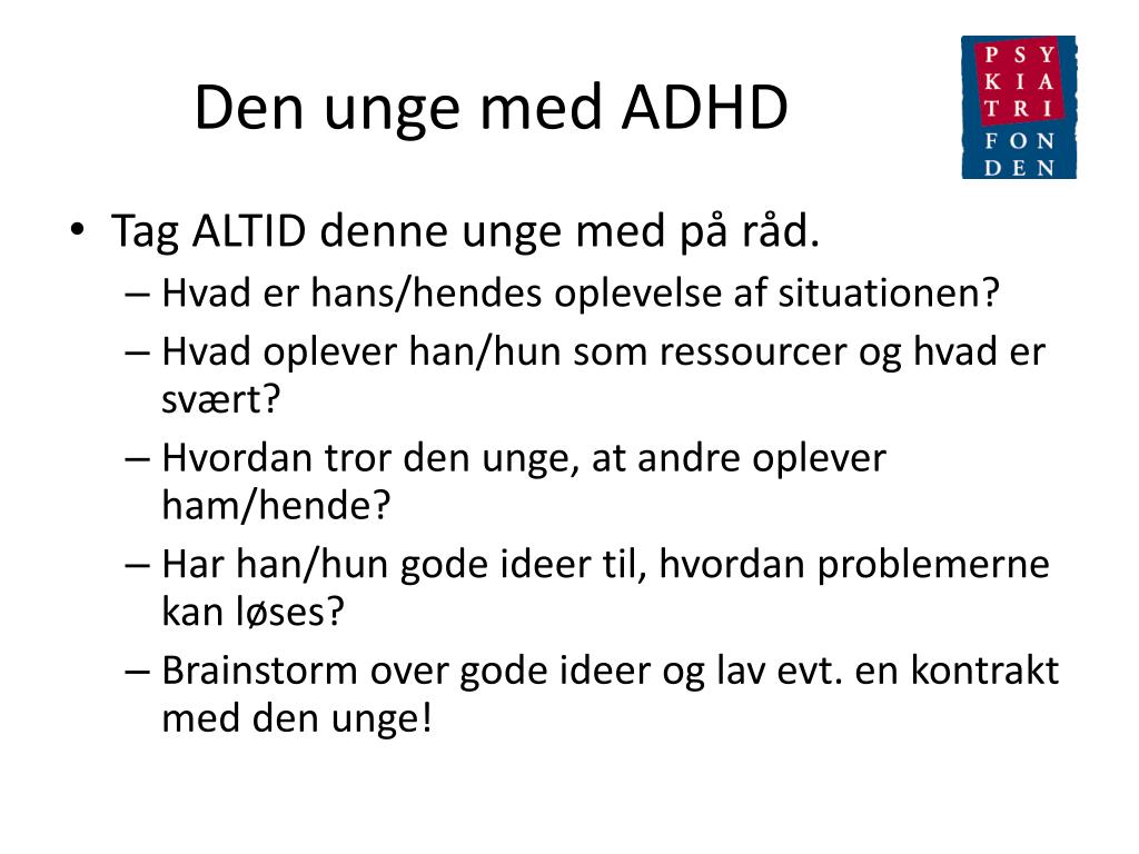 PPT Unge med ADHD PowerPoint Presentation, free download ID:6384001