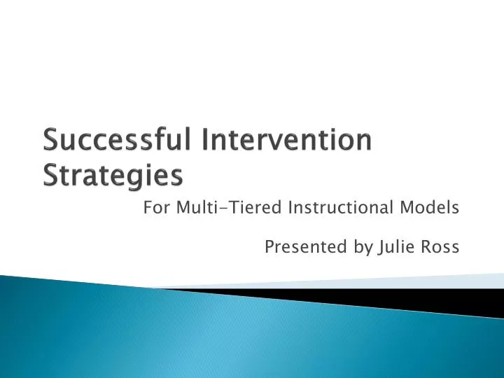 successful intervention strategies n.